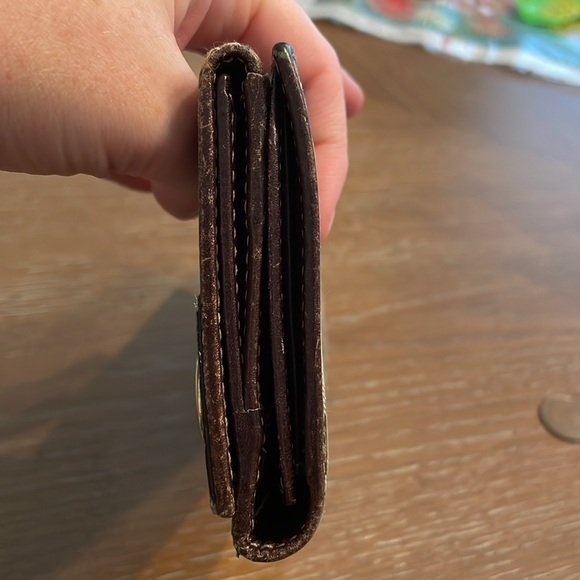 GUCCI brown canvas long wallet, double snap sides - Used authentic - Picture 4 of 12